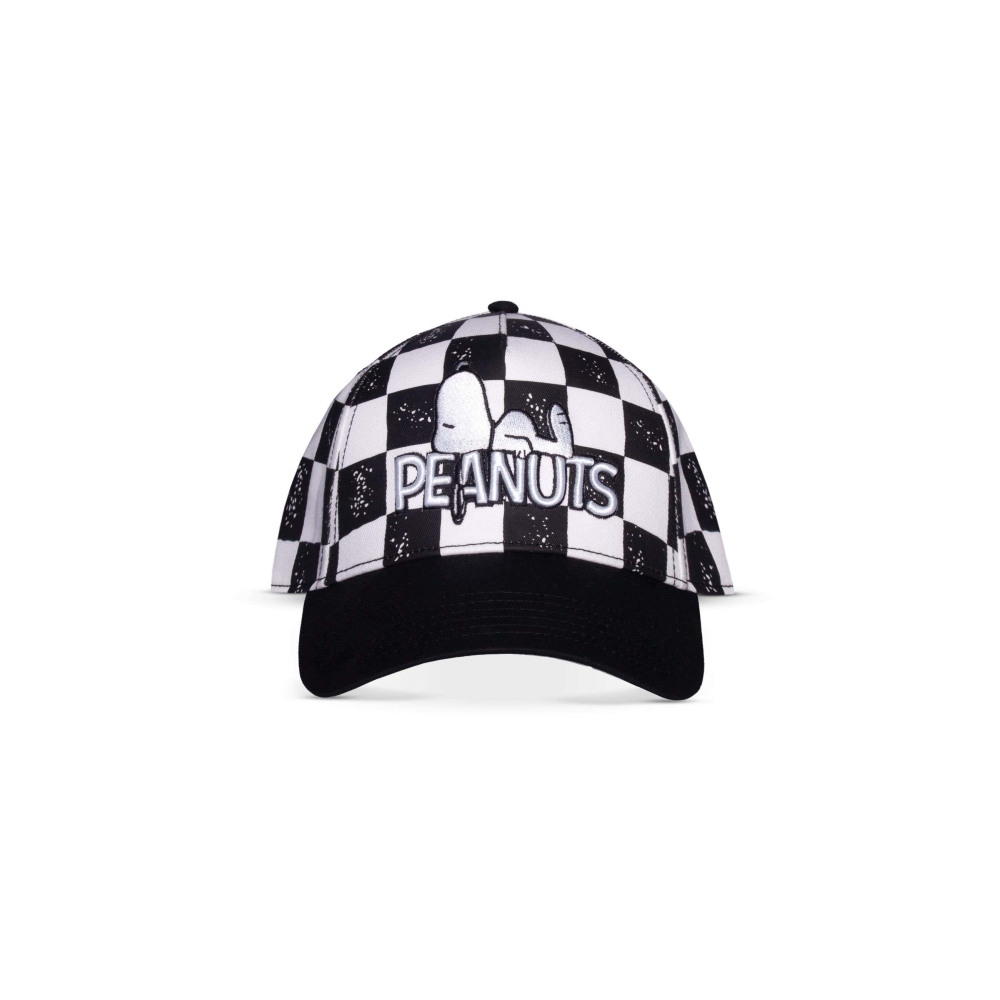 Peanuts - Checkerboard Logo Einstellbare Kappe - Schwarz/WeiÃŸ